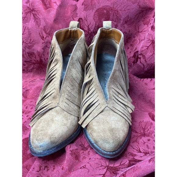 COCONUTS By Matisse "Lambert" Women's Size 6.5M Brown Faux Suede Fringe Boots - Picture 2 of 12
